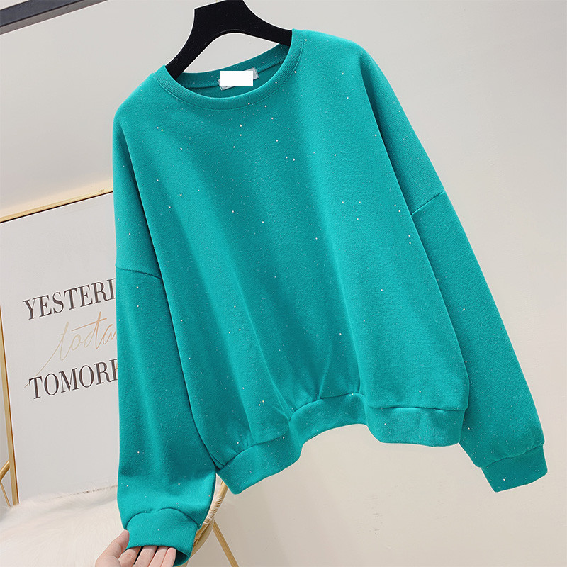 Γυναικεία μπλούζα με στρογγυλή λαιμόκοψη σε γκρι, μαύρο και μπλε χρώμα