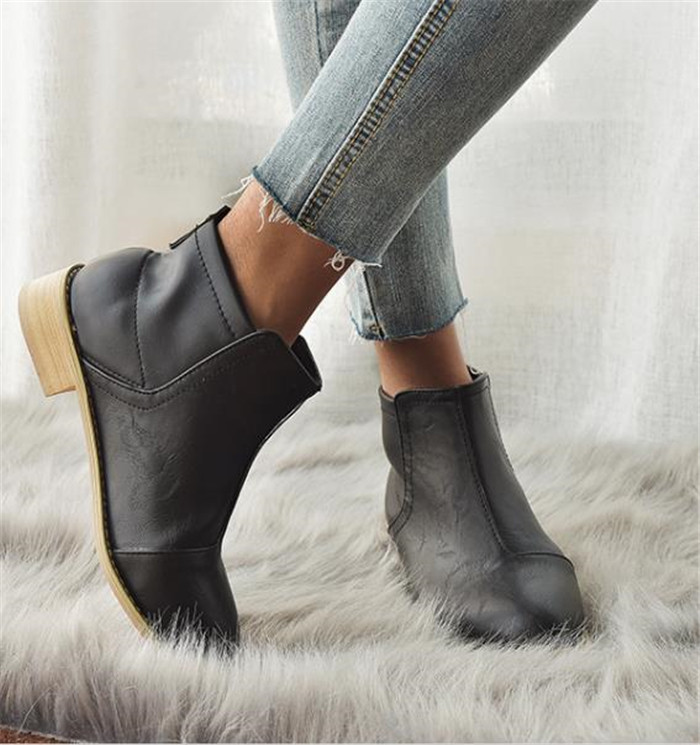 Cizme casual de dama in gri, negru si maro