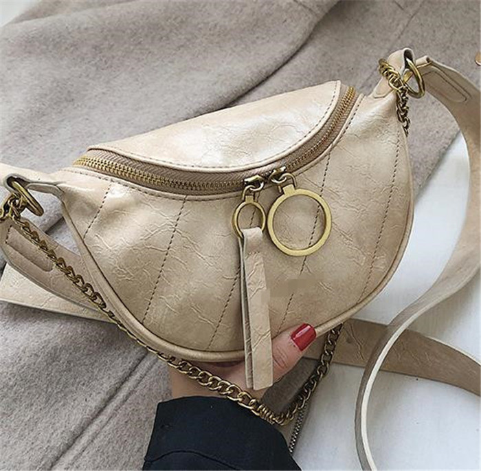 Geanta de dama din piele cu lant metalic in mai multe culori