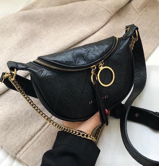 Geanta de dama din piele cu lant metalic in mai multe culori