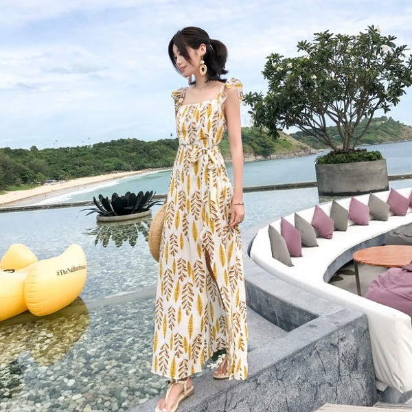 Γυναικείο κομψό φόρεμα  με λωρίδες