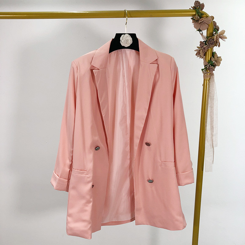 Geaca de dama moderna cu nasturi si maneci 3/4 in trei culori