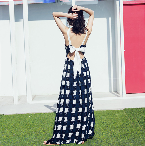 Rochie de dama topica lunga de culoare albastra - model croiala