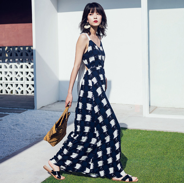 Rochie de dama topica lunga de culoare albastra - model croiala