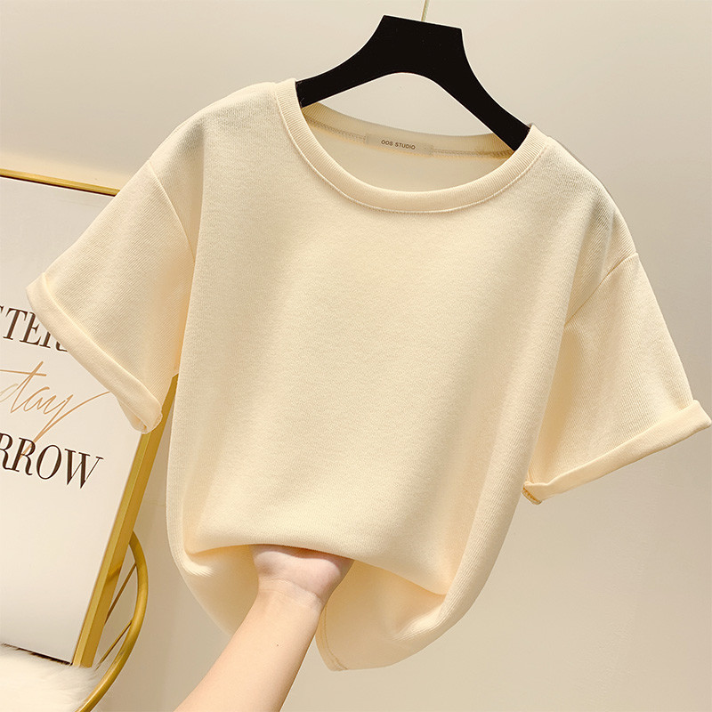 Bluză de damă lată cu mâneci scurte în patru culori