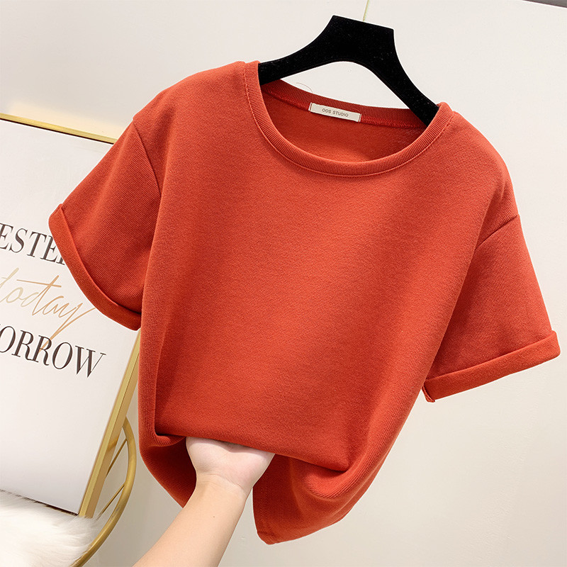 Bluză de damă lată cu mâneci scurte în patru culori