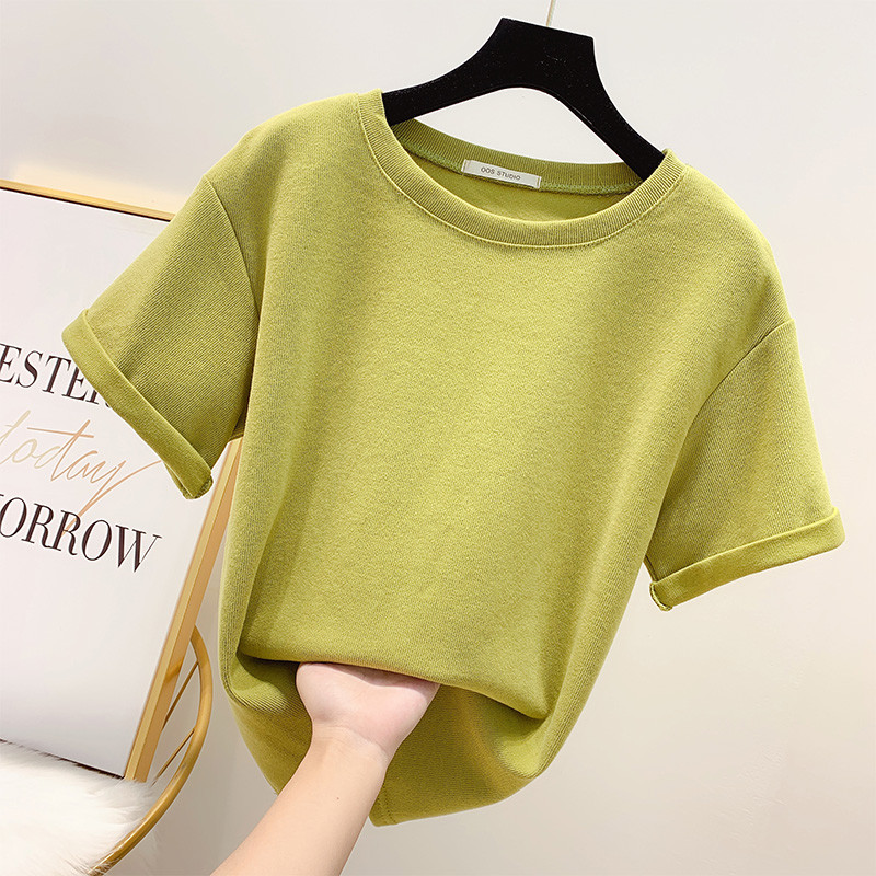 Bluză de damă lată cu mâneci scurte în patru culori