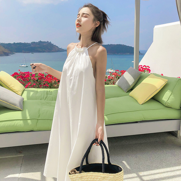 Rochie de dama actuala in alb - model drept