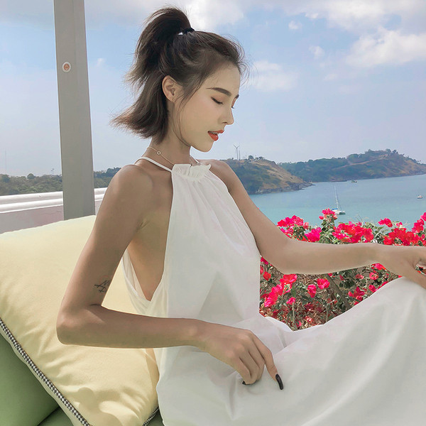 Rochie de dama actuala in alb - model drept