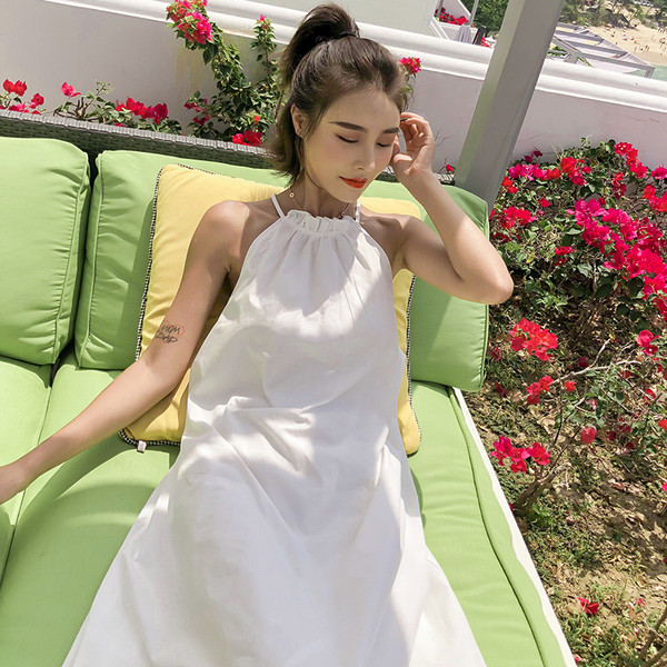 Rochie de dama actuala in alb - model drept