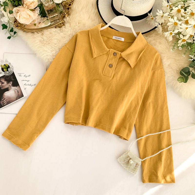 Lezser női blúz gombokkal és gallérral, négy színben