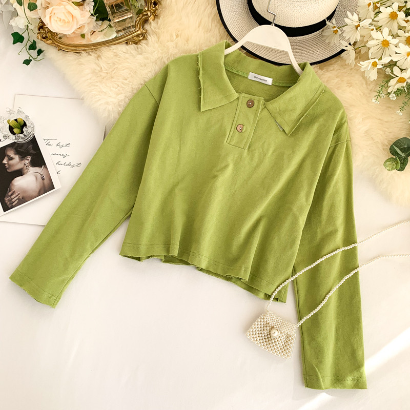 Lezser női blúz gombokkal és gallérral, négy színben