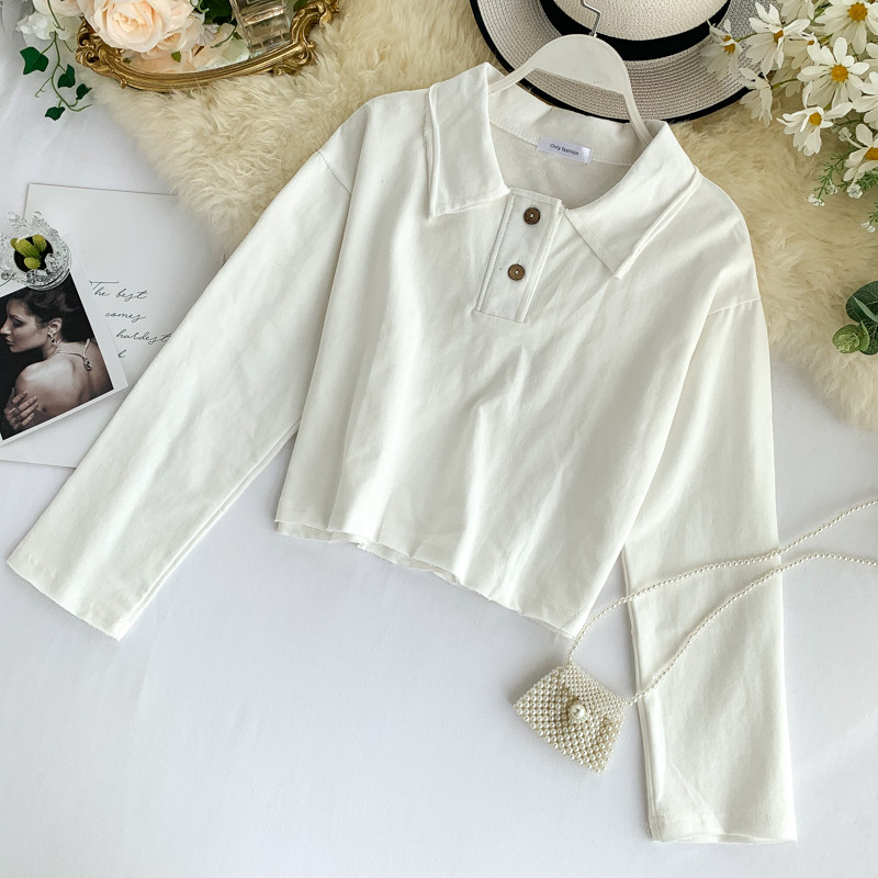 Lezser női blúz gombokkal és gallérral, négy színben