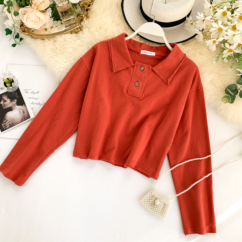 Lezser női blúz gombokkal és gallérral, négy színben