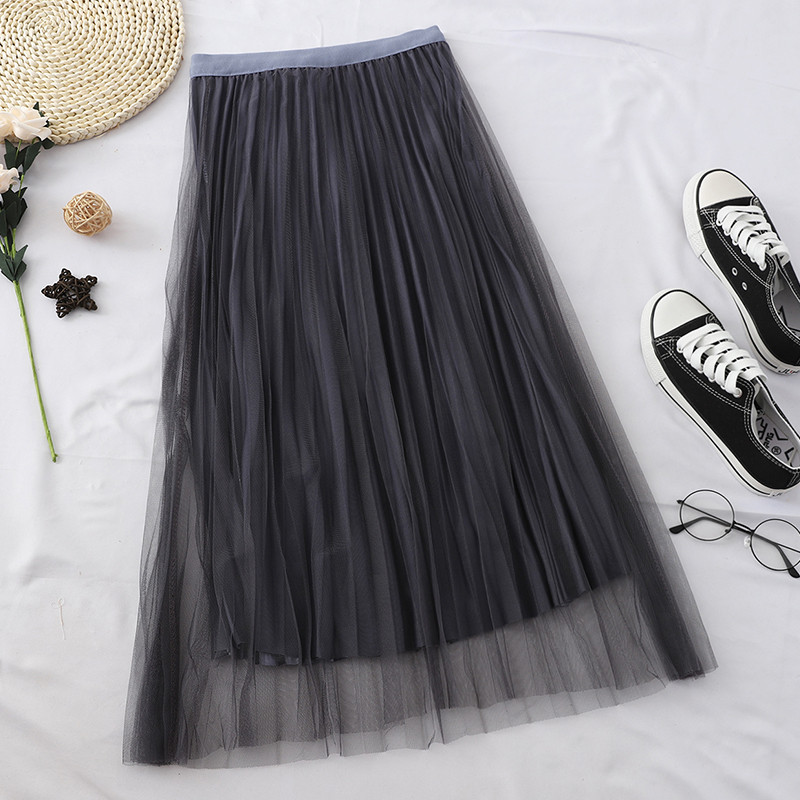 Fusta pliată de damă elegantă în patru culori