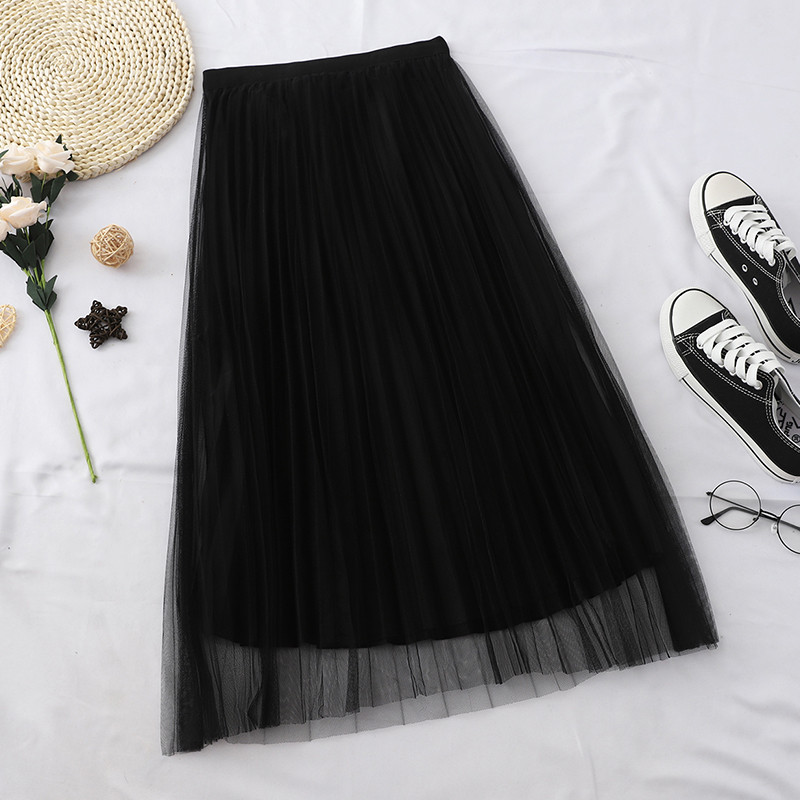 Fusta pliată de damă elegantă în patru culori