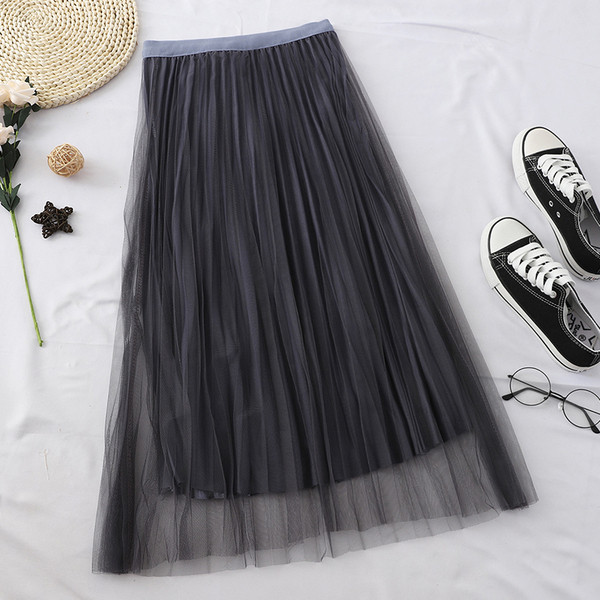 Fusta pliată de damă elegantă în patru culori