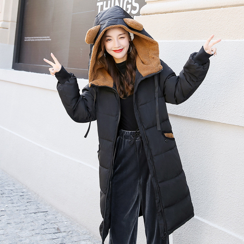 Geaca lunga dama model nou cu gluga in trei culori