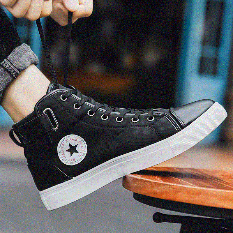 Μοντέρνα ανδρικά έκο δερμάτινα παπούτσια οικολογικής σουέτας με δεσμούς σε τρία χρώματα