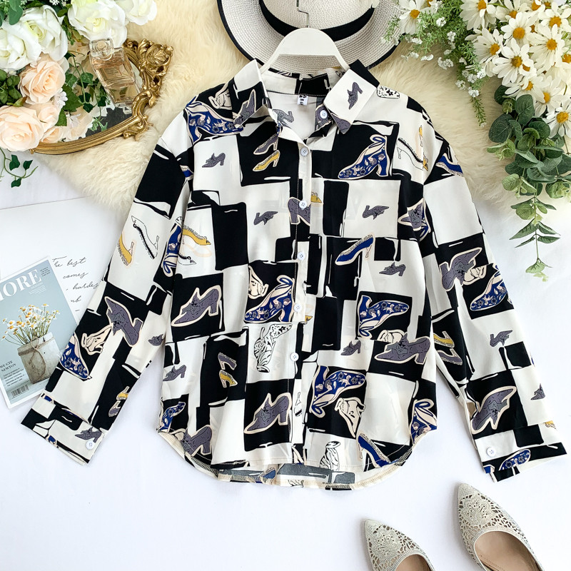 Cămașă casual de damă cu nasturi și mâneci lungi în trei culori