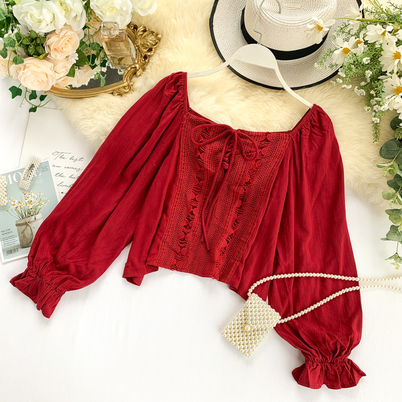 Bluza casual dama cu cravate si broderie in mai multe culori