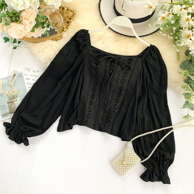 Bluza casual dama cu cravate si broderie in mai multe culori