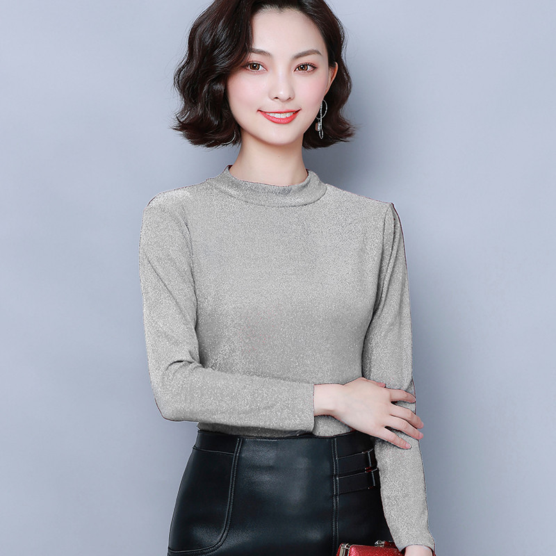 Bluză de damă modernă în patru culori cu efect strălucitor