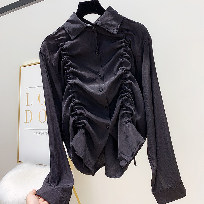 Cămașă de damă cu cravate în trei culori