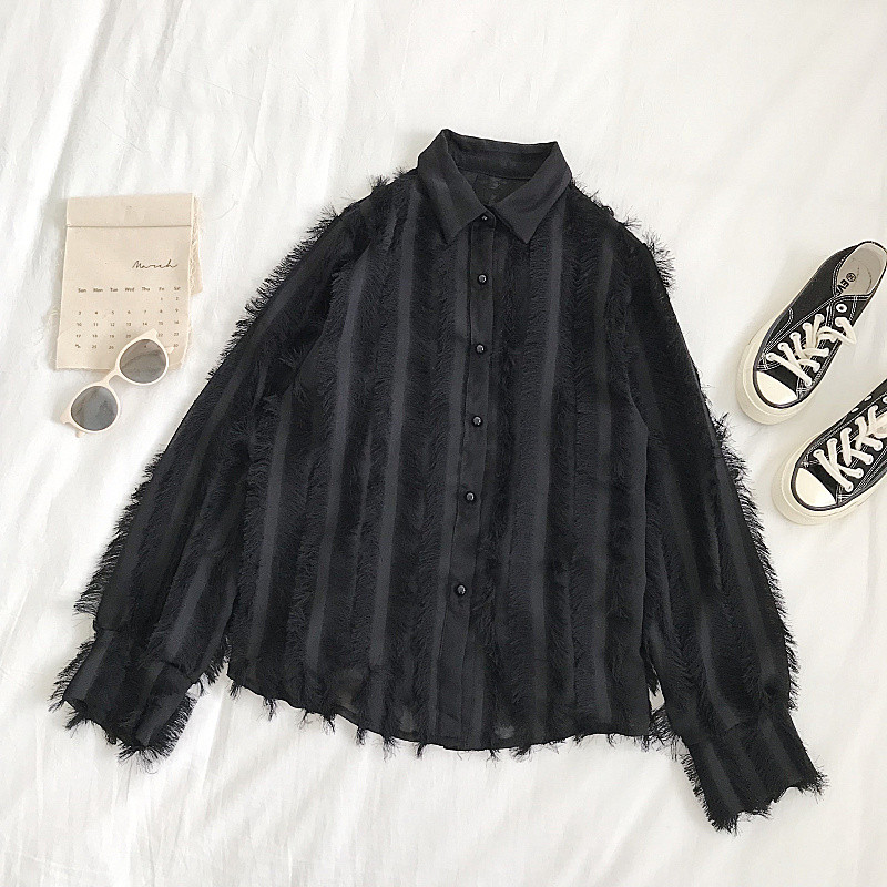 Cămașă elegantă de damă în trei culori, cu mâneci lungi și guler clasic