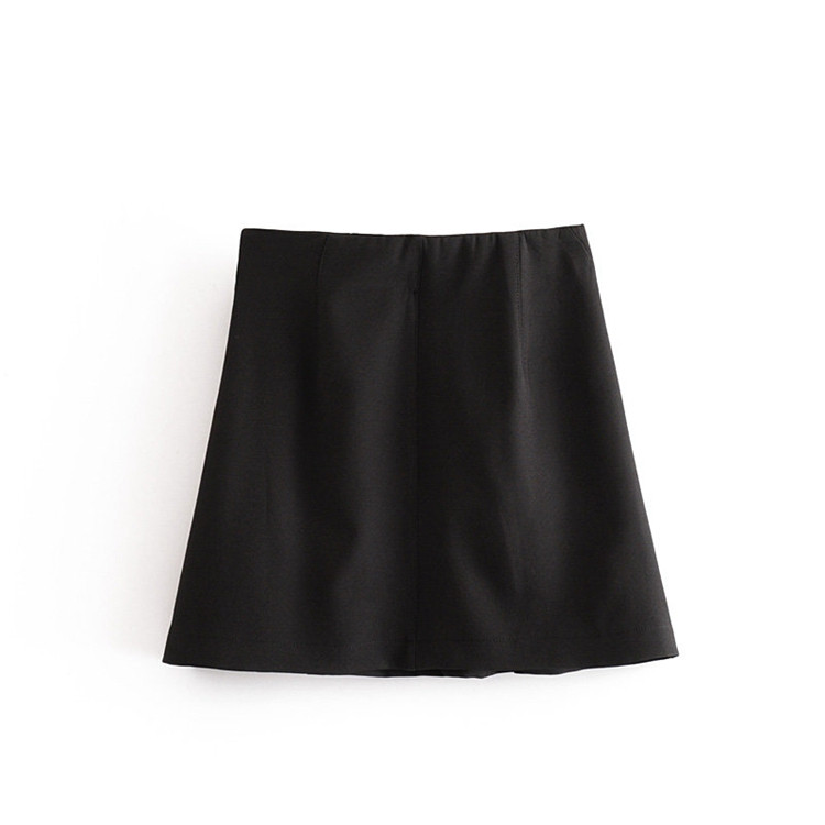 Fusta scurta plisata de dama cu talie inalta - doua culori