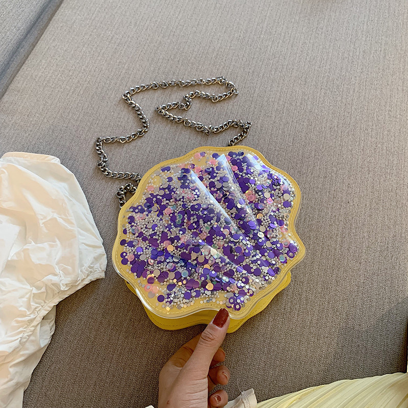 Geanta de dama din piele cu paiete in trei culori