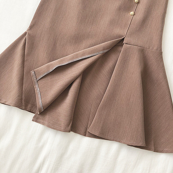 Model elegant de fustă de damă croiată în trei culori