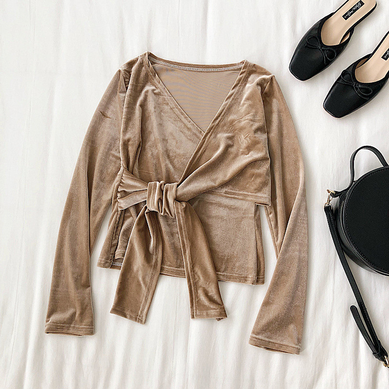 Aktuális női bársony blúz három színben