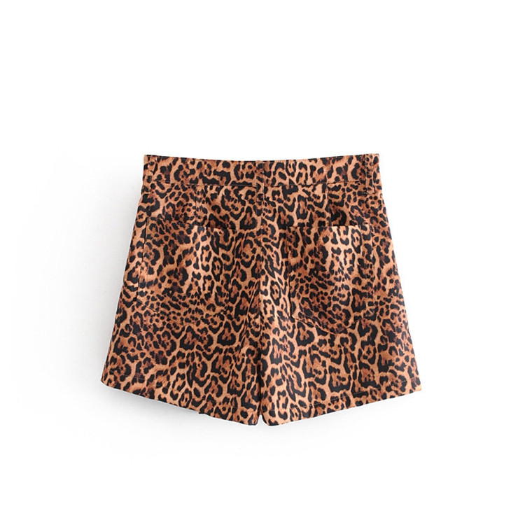 Fusta-pantaloni scurti asimetrici cu animal print