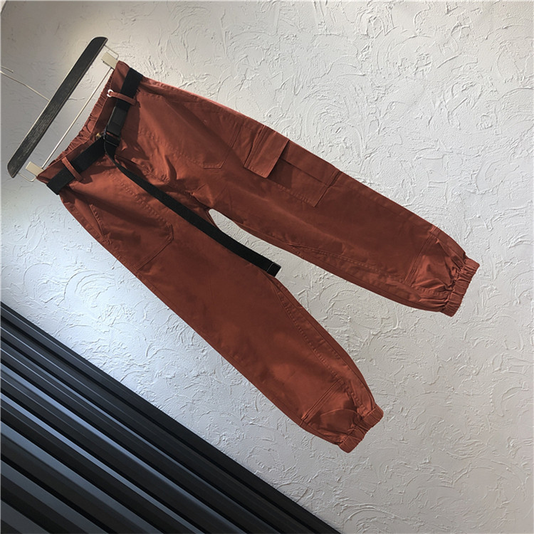 Pantaloni casual dama cu talie inalta si buzunar in trei culori