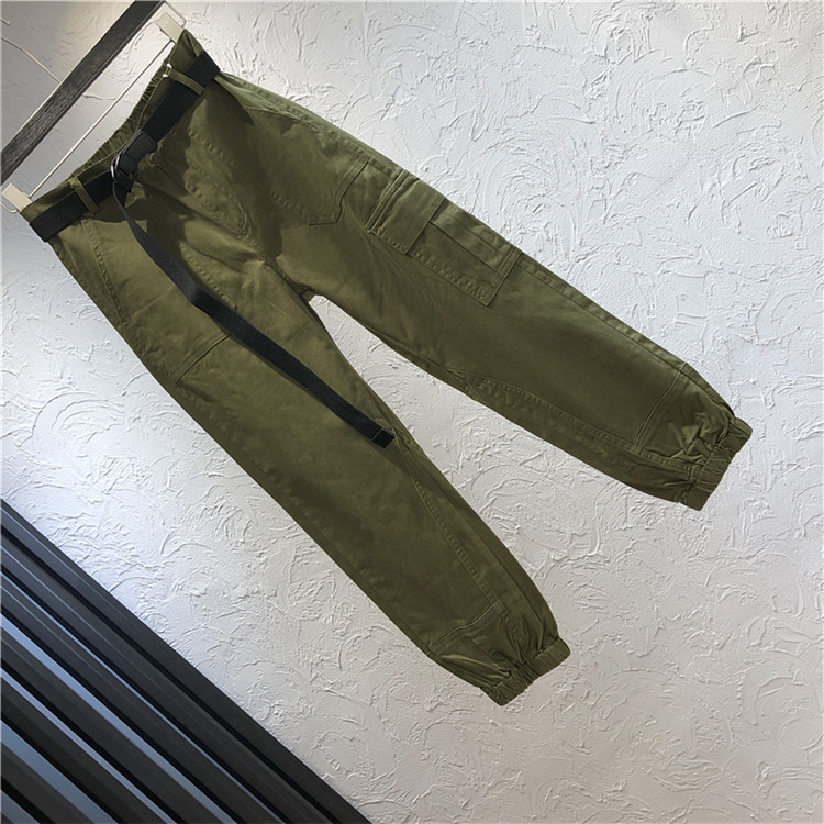 Pantaloni casual dama cu talie inalta si buzunar in trei culori