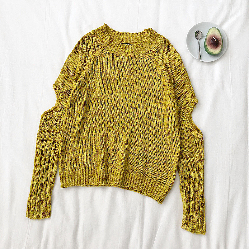 Pulover de dama model nou cu decolteu O in trei culori