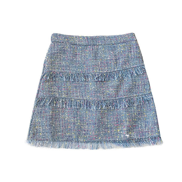 Fusta de dama eleganta in trei culori cu fermoar si talie inalta