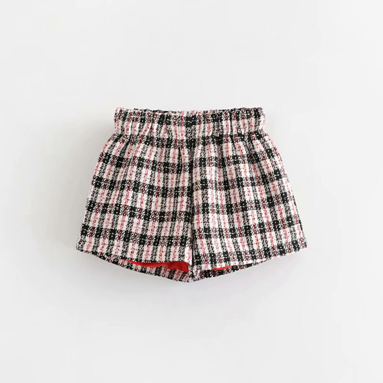 Pantaloni dama in carouri cu talie elastica