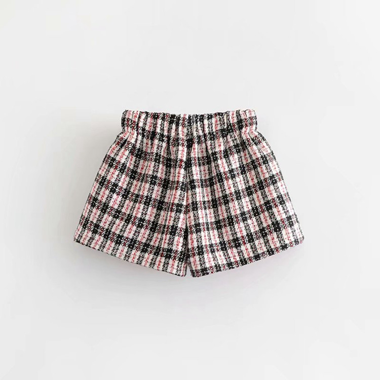 Pantaloni dama in carouri cu talie elastica