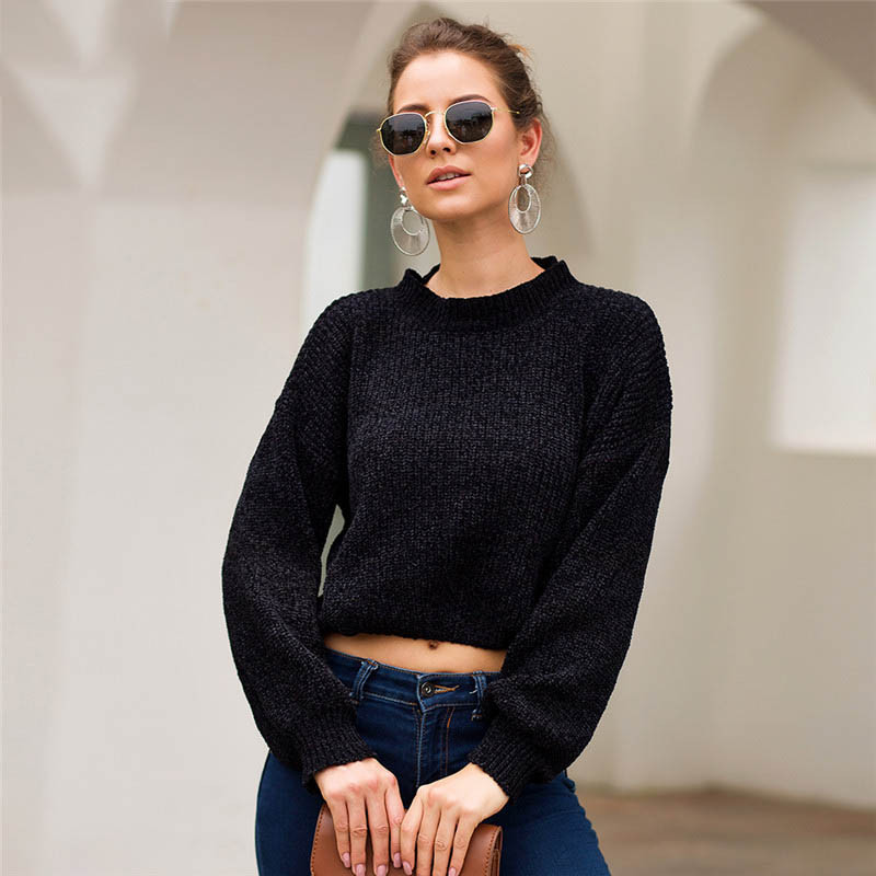 Pulover de dama in trei culori cu decolteu O