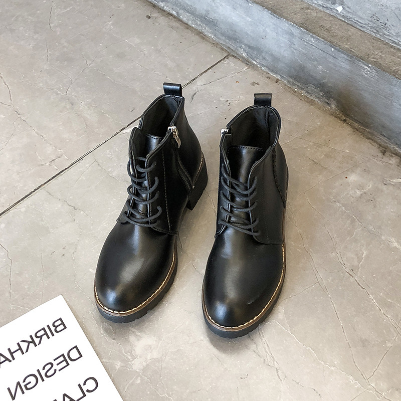 Cizme de dama din piele ecologica cu sireturi in negru si maro