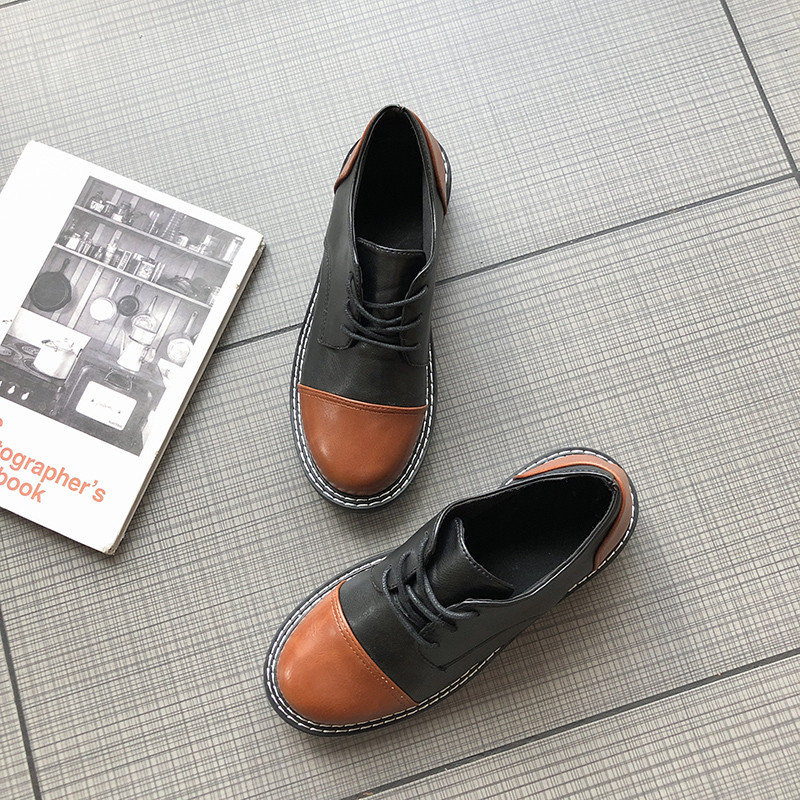 Model nou de pantofi casual dama din piele ecologica alb-negru