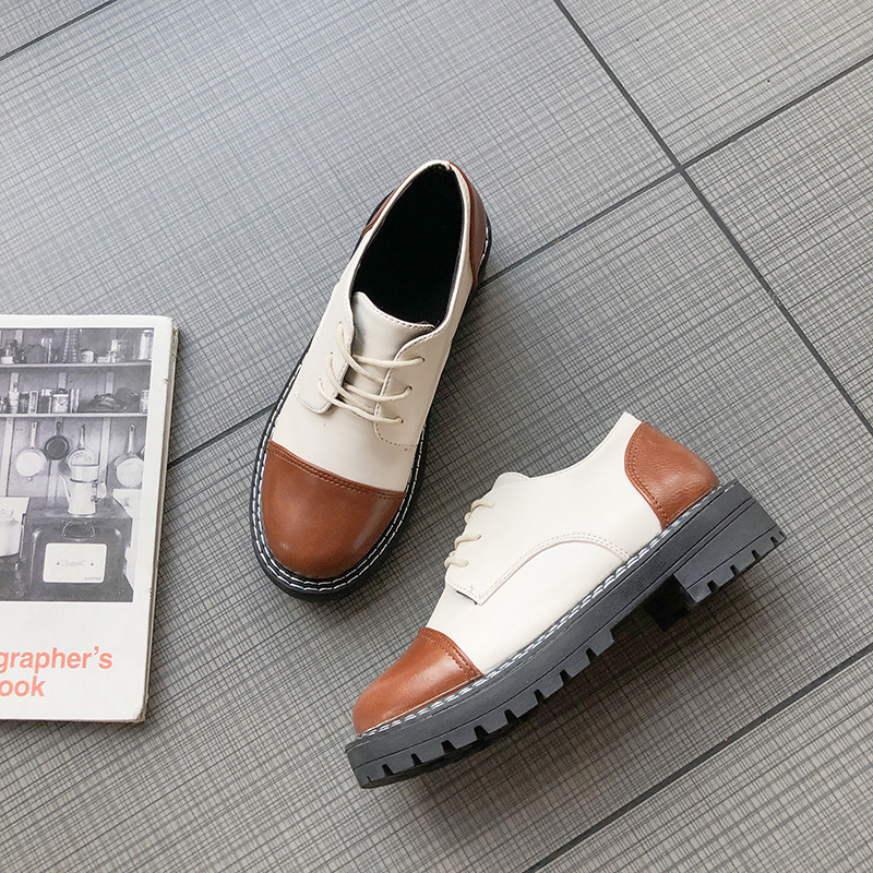 Model nou de pantofi casual dama din piele ecologica alb-negru