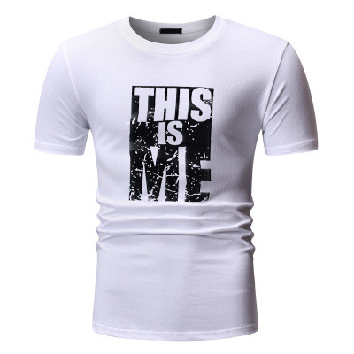 Tricou casual barbatesc in patru culori cu imprimeu