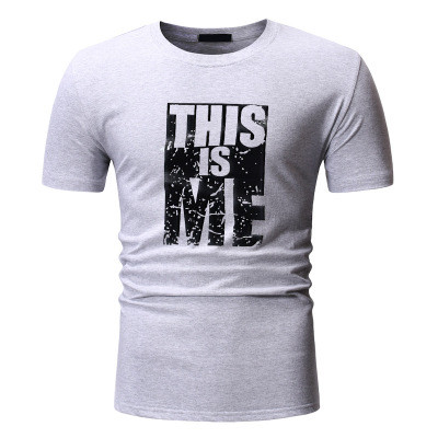 Tricou casual barbatesc in patru culori cu imprimeu