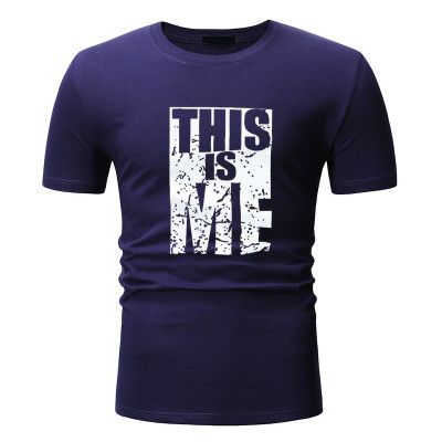 Tricou casual barbatesc in patru culori cu imprimeu