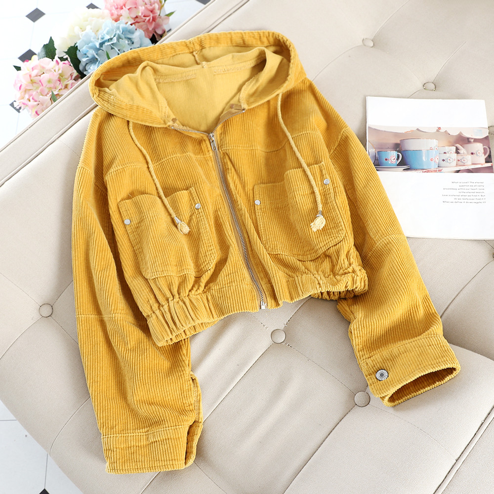 Geaca de dama de toamna cu gluga in mai multe culori