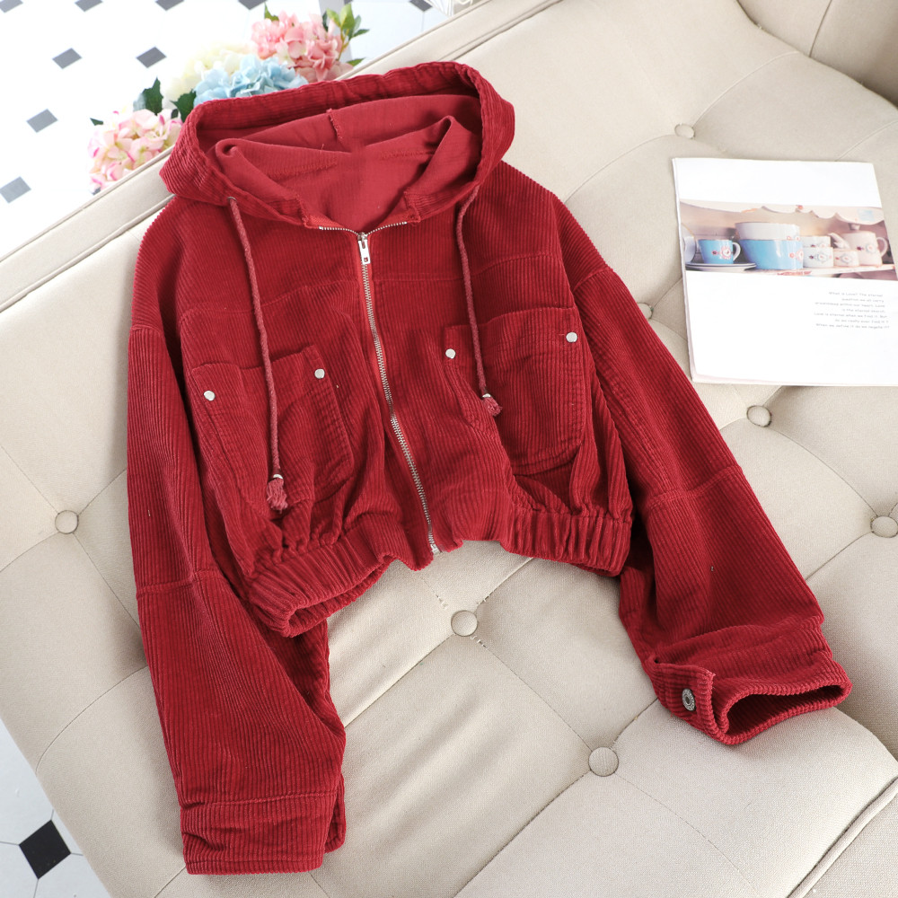 Geaca de dama de toamna cu gluga in mai multe culori