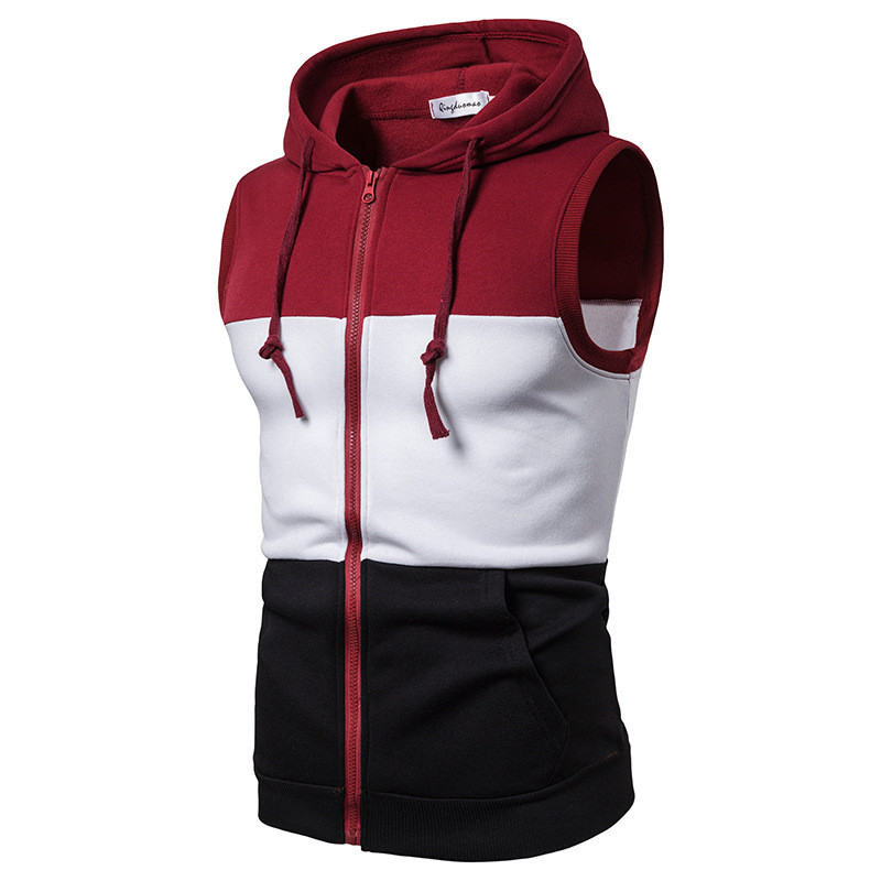 Vesta casual barbatesc cu cravate si gluga